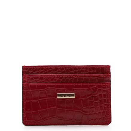 Porta Cartão - Croco Vermelho