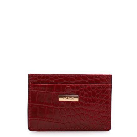 Porta Cartão - Croco Vermelho