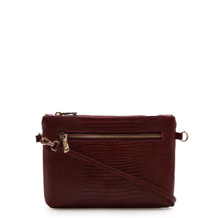 Bolsa Transversal - Lezard Merlot