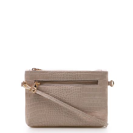 Bolsa Transversal - Croco Bege