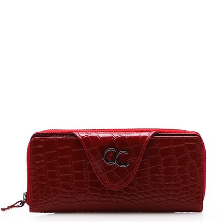 Carteira Feminina - Croco Vermelho