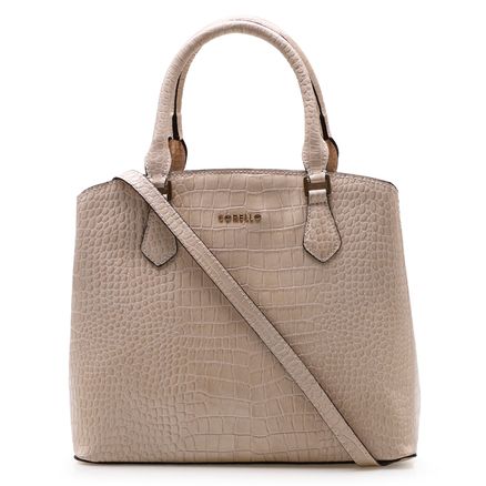 Bolsa Tote Giordana - Croco Bege