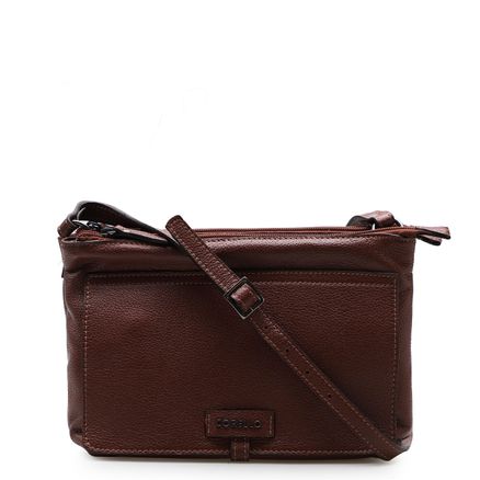 Bolsa Transversal Feminina Couro - Floater Marrom