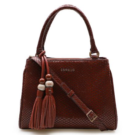 Bolsa Tote - Couro Python Marrom