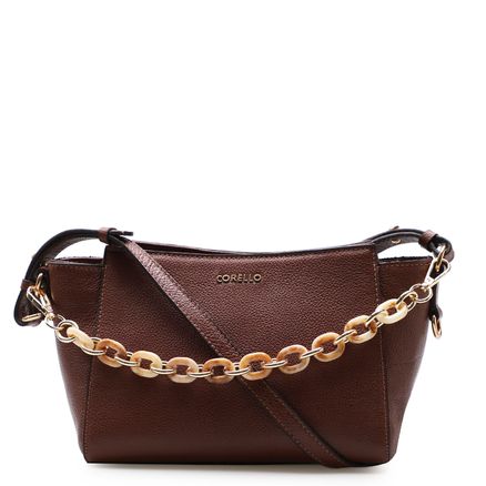 Bolsa Transversal Feminina Helo - Couro Floater Marrom