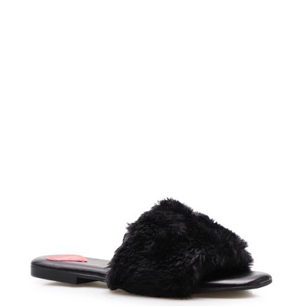 Rasteirinha Pelo Comfy - Preto