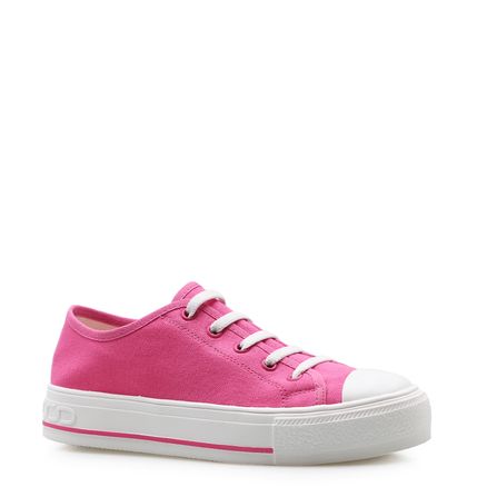Tênis Feminino Colore Elástico - Lona Rosa