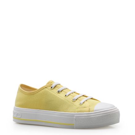 Tênis Feminino Colore Elástico - Lona Amarelo