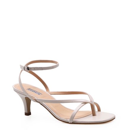 Sandália Feminina Naked Aquarela - Couro Off White