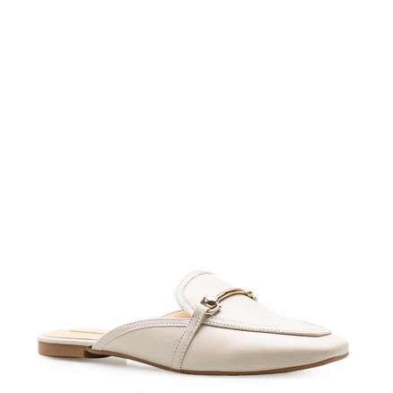 Mule Fivela - Couro Off White