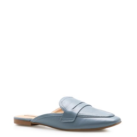 Mule Basic - Couro New Floater Azul