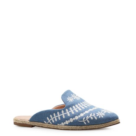Mule Bordado - Tecido Jeans