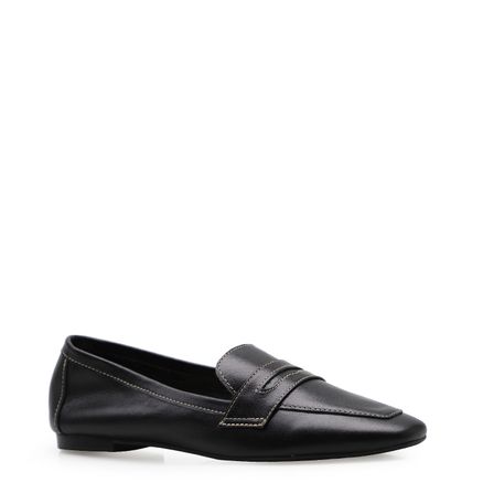 Mocassim Feminino - Couro Veneto Amarelo