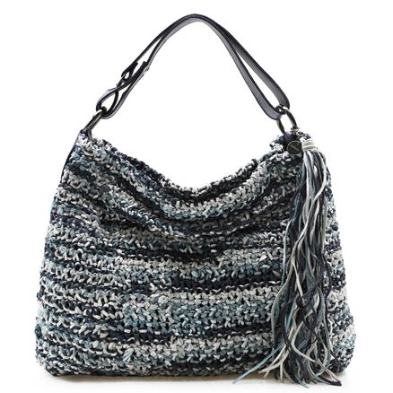 Hobo - Couro Azul/Off White