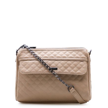Bolsa Transversal Matelassê - Bege