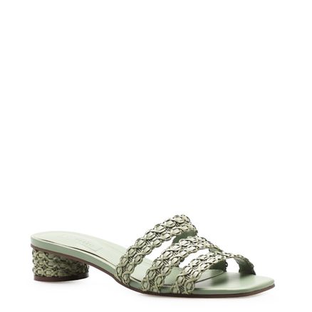 Mule Tiras Renda - Alternativo Verde