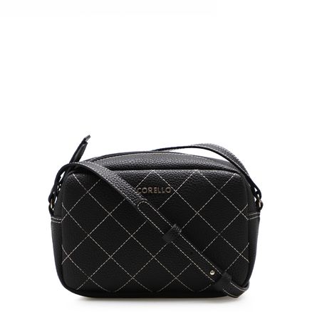 Bolsa Transversal Feminina Pesponto - Alternativo Preto