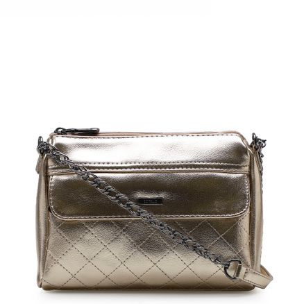Bolsa Transversal Feminina Matelassê - Alternativo Dourado