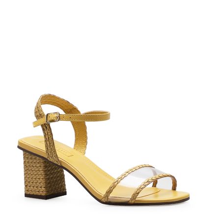 Sandália Feminina Vinil - Amarelo