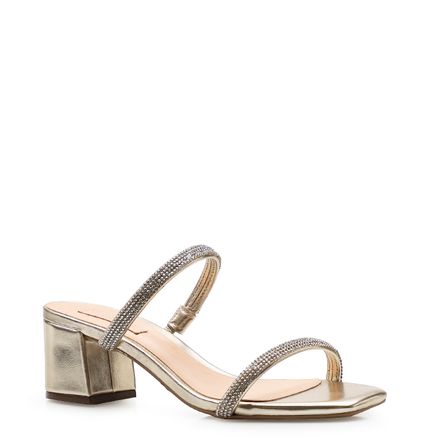 Mule Tiras Finas - Dourado
