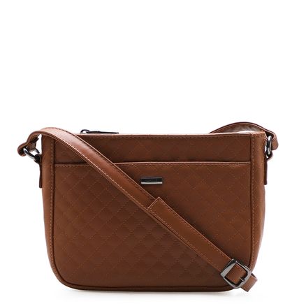 Bolsa Transversal Matelassê - Floater Caramelo Alt