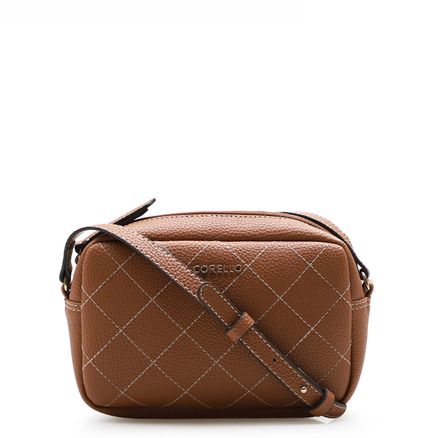 Bolsa Transversal Feminina Pesponto - Alternativo Caramelo