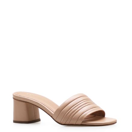 Mule Basic - Couro Bege