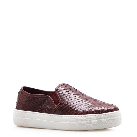 Slip On Python - Couro Vinho