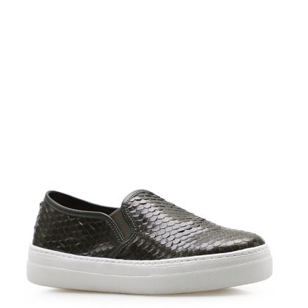 Slip On Python - Couro Verde