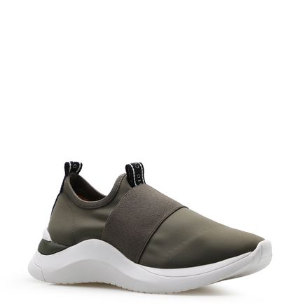 Slip On Feminino Knit - Lycra Verde