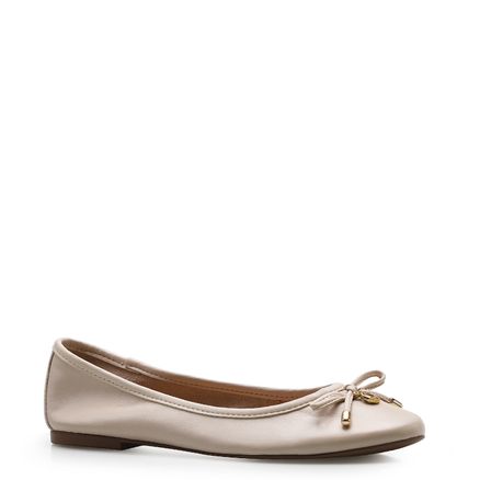 Sapatilha Laço - Couro Off White