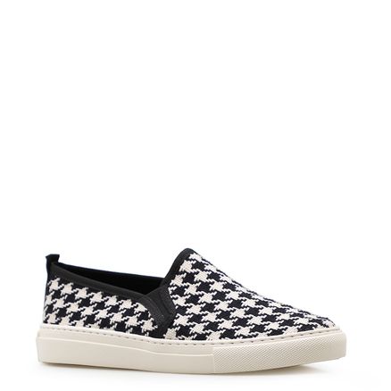 Slip On Feminino - Tecido Tweed