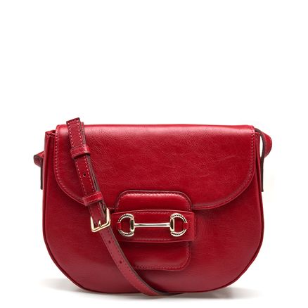 Bolsa Transversal Feminina Bridão - Couro Vermelho