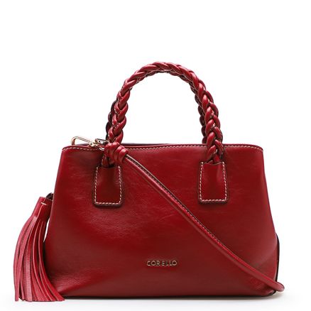 Bolsa Tote - Couro Vermelho
