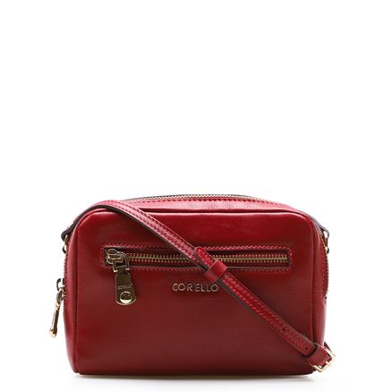 Bolsa Transversal Feminina - Couro New Floater Vermelho