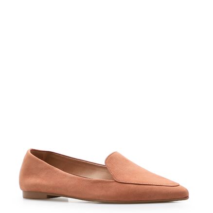Sapatilha Slipper - Couro Nobuck Pêssego