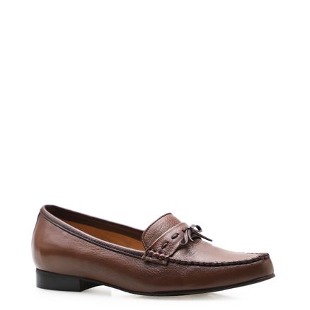 Mocassim Feminino Ella - Couro Pelica Marrom