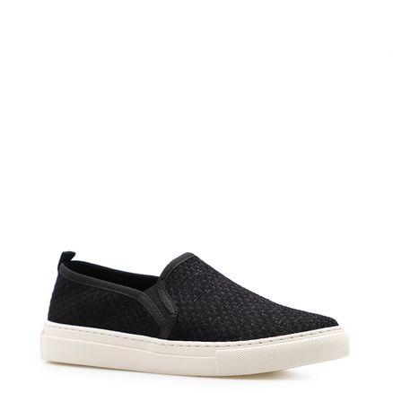 Slip On Feminino - Tweed Preto
