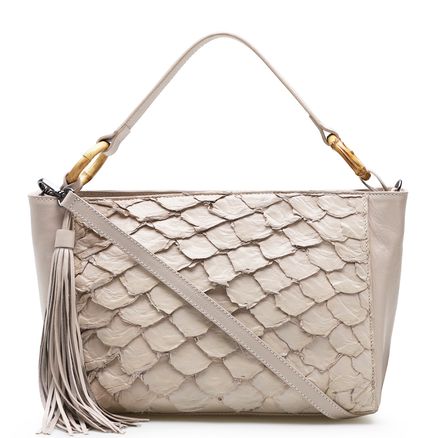 Bolsa Tote Pirarucu - Couro Off White