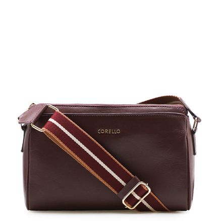 Bolsa Transversal Agnes - Couro New Floater Vinho