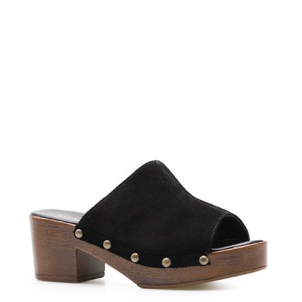 Mule Clog - Camurça Preto