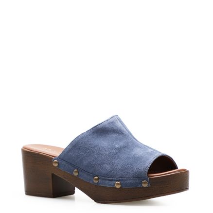 Mule Clog - Camurça Azul