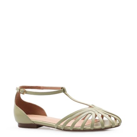 Rasteirinha Strappy - Couro Verde