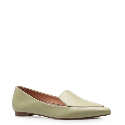 Sapatilha Slipper - Couro Verde