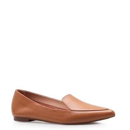 Sapatilha Slipper - Couro Caramelo