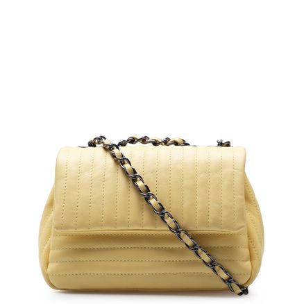 Bolsa De Ombro Matelassê - Couro Amarelo