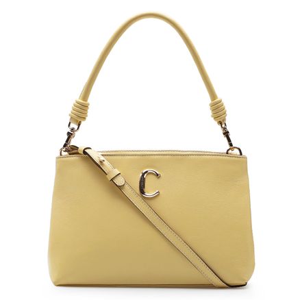 Bolsa De Ombro - Couro Amarelo