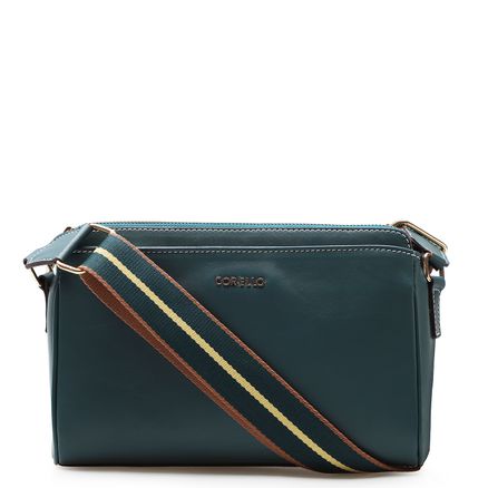 Bolsa Transversal Agnes - Couro Azul