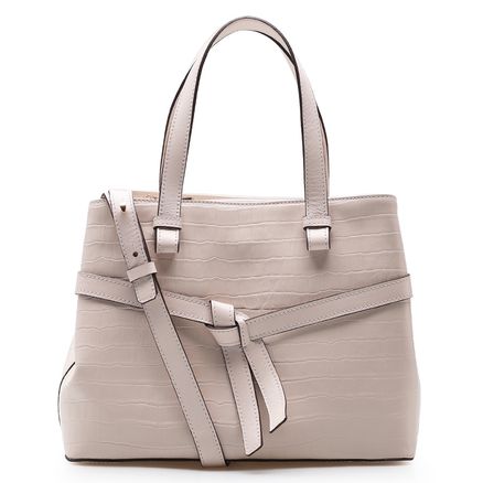 Bolsa Tote Nó - Couro Croco Off White