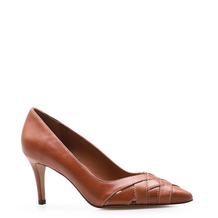 Scarpin Filipa - Couro Caramelo